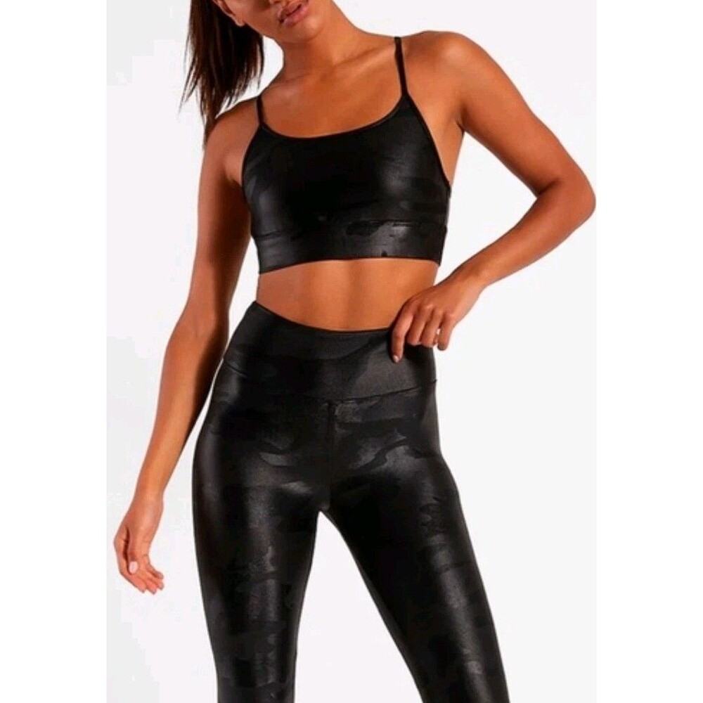 NWT Koral | Size Small | Sweeper Sports Bra in Black Camo - Picture 3 of 16
